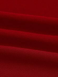 ROMWE Fairycore Spring/Summer Valentine's Day Elegant Commuter Solid Color Mermaid Skirt - Red - View 5