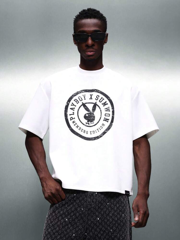 PLAYBOY X SUMWON Logo Crew Neck Graphic T-Shirt