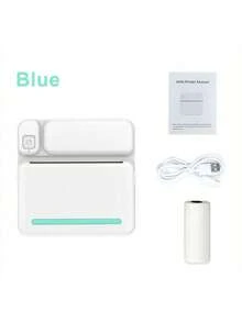 Teckwe 1 Pieza Impresora portátil mini compacta de cuaderno de errores Impresora inalámbrica mini con función de impresión de pegatinas de texto Salida de alta resolución clara Impresión rápida Corte automático Recargable Batería de 1200mAh Larga duración de la batería Ligero Tamaño de bolsillo para estudiantes, trabajadores de oficina, uso doméstico, notas de estudio, fabricación de etiquetas, diario diario, impresora mini práctica - Multicolor - Ver 6