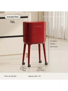 Joivida 无需弯曲厨房垃圾桶，豪华高端大容量移动垃圾桶，适用于家庭和客厅