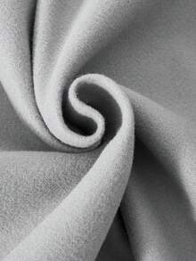 SHEIN Tween Girls' Casual Minimalist Collar Overcoat, With Fur Collar And Two Pockets, Suitable For Autumn/Winter Outings, Commuting, Walking, Shopping, Can Be Paired With Long Sleeve, Sweater, Pants