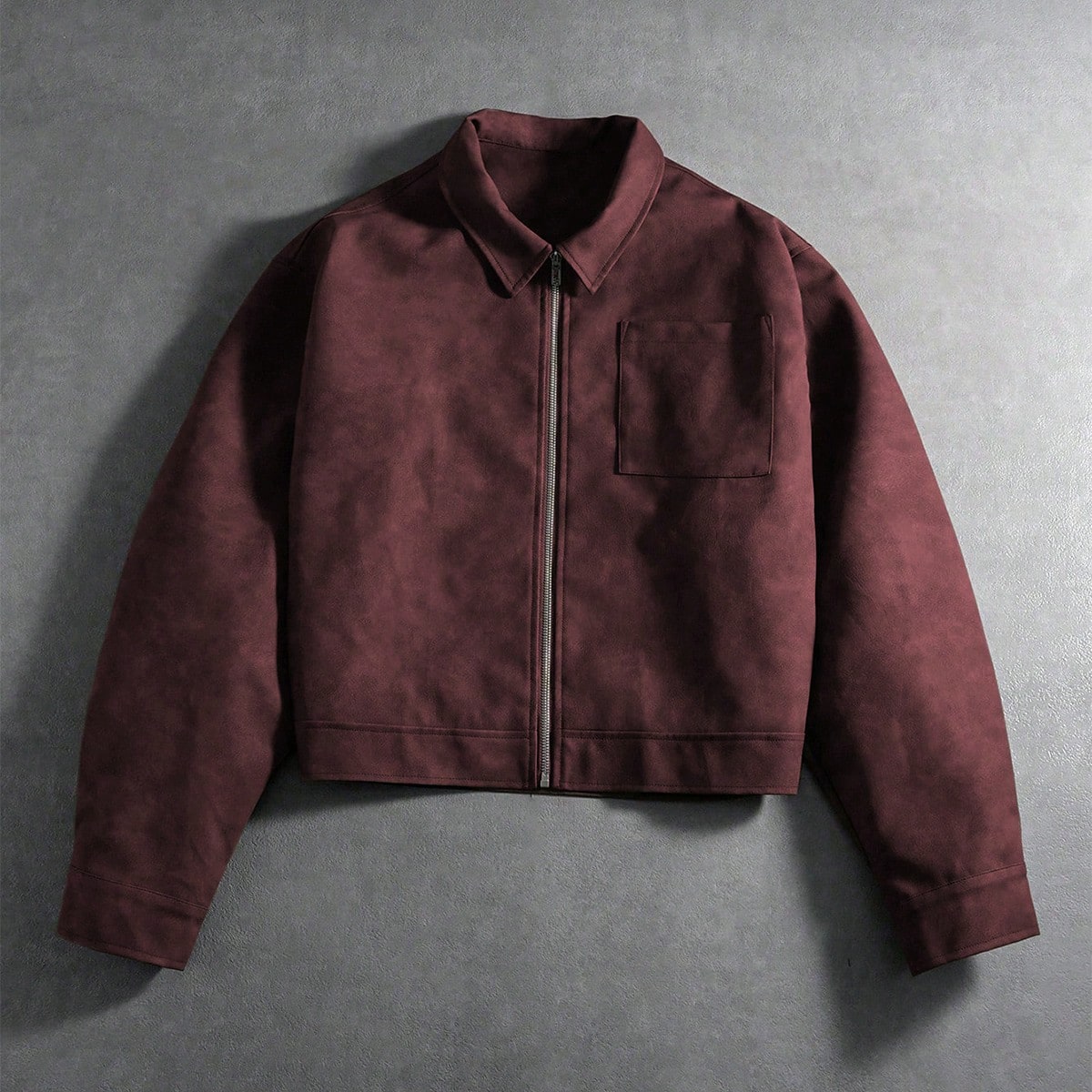 Chaqueta de cuero marrón casual con cremallera para hombre, estilo callejero popular, abrigos y chaquetas a juego, ropa de otoño, chaqueta de cuero,
