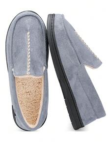 Pantuflas Estilo Mocasín Hombre Interior Afelpado Cómodo - Neblina azul - Ver 2
