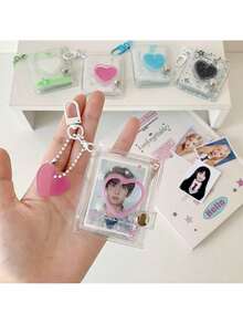 Joivida 2" ID Photo Holder Keychain Album, Student ID Badge Holder,Back To School,School Supplies