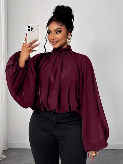 Maweii Plus-Size Women's Sexy New Year Red Valentine's Day Chiffon Pullover Shawl