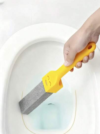 1pc Pumice Cleaning Stone Toilet Bowl Cleaner - Removes Stains, Hard Water, Rust, Limescale Chemical-Free, Reusable, Scratch-Free, For Porcelain. Bathroom Decor Summer