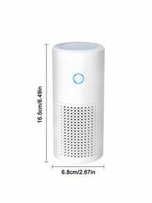 JMMO 1 Piece Compact Size Polypropylene Shell USB Air Purifier With H13 HEPA Filter Nano Activated Carbon Removes Formaldehyde Odors Dust Releases Negative Ions Quiet Operation Aromatherapy Function Black White Air Purifier For Home Office Bedroom Housewarming For Adults Autumn Winter Portable Mini Air Cleaner Fresh Air Device