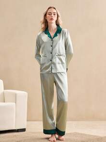 EverLounge Women's Soft & Comfortable Pajama Set, Long Sleeve Shirt And Long Pants, Suitable For All Seasons Loungewear, New Style For 2025 Fall Winter Clothes - Multicolor - View 3