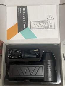 便携式暴力涡轮小风扇吹尘机，手持式，可用于除尘，吹雪，吹碳，烧烤，碳点火，户外点火，多功能户外使用，适用于电脑及配件，吹风机 - 黑色 - 查看 3