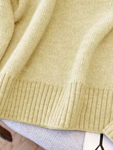 Franclia Women's Elegant French Beaded Hollow Shoulder Sleeve Sweater