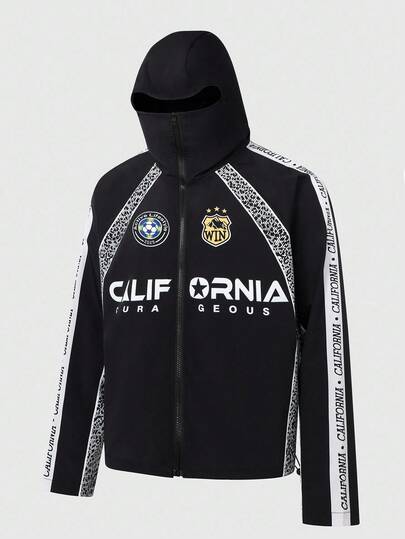 Street Life Men's Printed Casual Hooded Long Sleeve Jacket