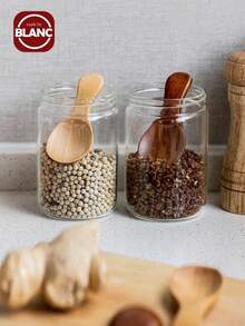 4 件迷你光滑木勺，3.15 英寸/8 厘米短柄调味勺、冰淇淋勺、甜点勺、奶粉勺、茶匙、厨房、圣诞礼物、学校用品 - 彩色 - 查看 1