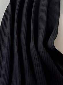 GlowEve Women's Simple V-Neck Fitted Long Dress, Solid Color, Suitable For Daily Commute, Spring/Autumn