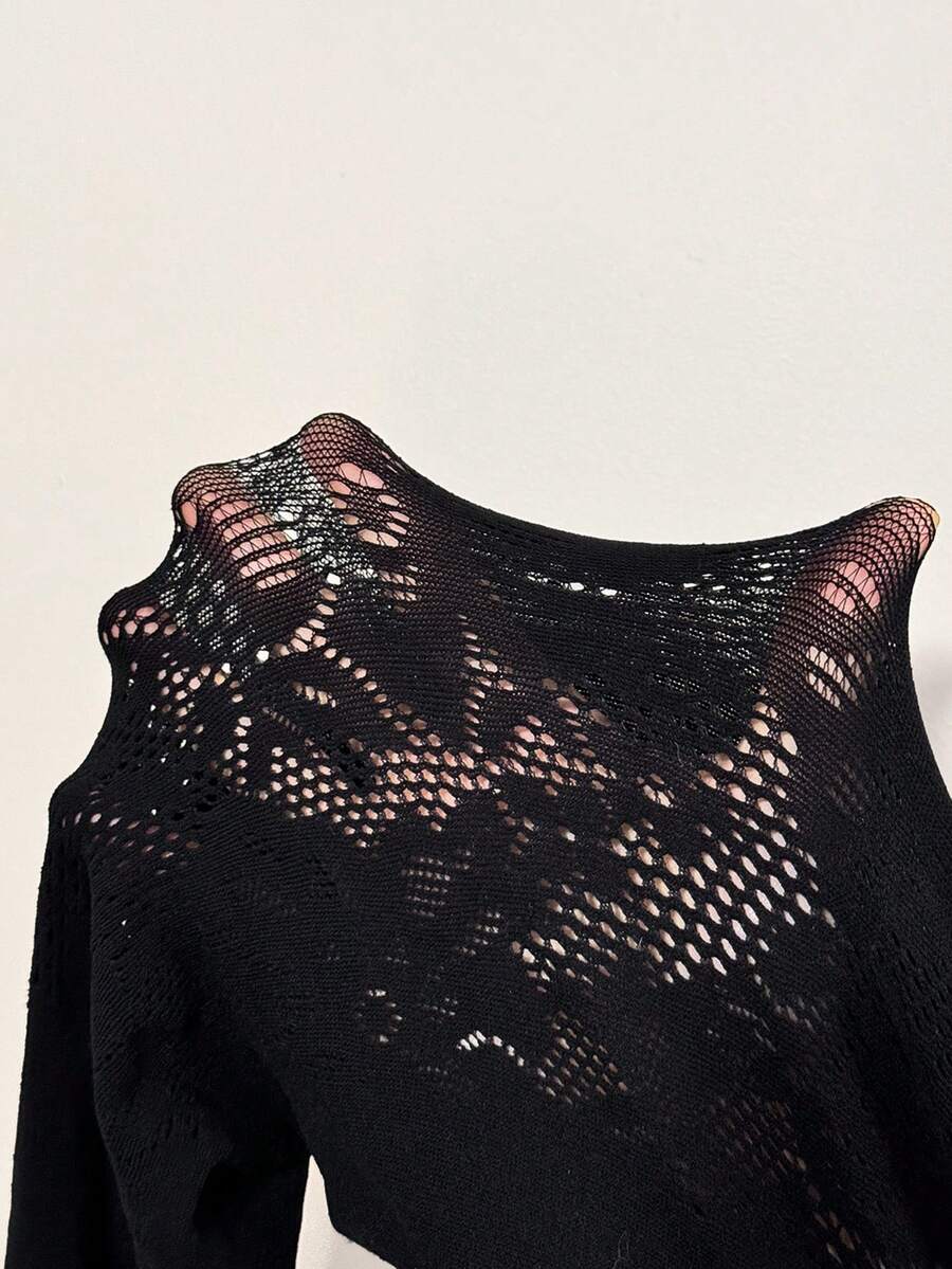 BamGleam Salopă sexy cu decolteu asimetric și mulată, cu scobituri laterale - imagine 5