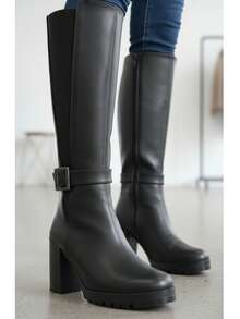 Women Knee-High Boots - Black - View 2