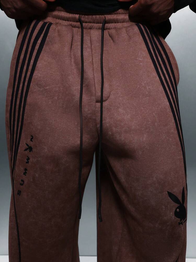 PLAYBOY X SUMWON Lässige Jogginghose mit Seitenstreifen