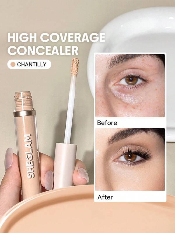 SHEGLAM Come Magic 12Hr Full Coverage Concealer-Chantilly Matte Liquid Concealer Correttore Colorato Illuminante A Lunga Tenuta Correttore Idratante Leggero Per Tutto Il Giorno Correttore Invernale Di Natale Marchio Bellezza Trucco Cosmetico Per Donne Ragazze Perfetto Per Autunno Inverno Ideale Per Y2K Elegante Moda Adatto Per Compleanno Natale Presente Festa Pronto Migliore Colore