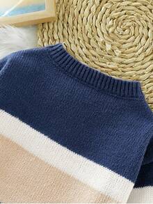 SHEIN Ombre Knit Cardigan, Half-Open Collar, Warm & Casual Minimalist, Autumn/Winter