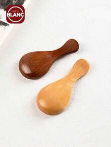 4 件迷你光滑木勺，3.15 英寸/8 厘米短柄调味勺、冰淇淋勺、甜点勺、奶粉勺、茶匙、厨房、圣诞礼物、学校用品 - 彩色 - 查看 2