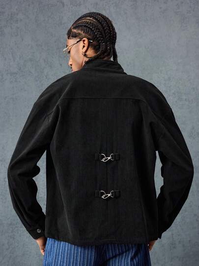 Street Life Men's Solid Color Minimalist Casual Long Sleeve Stand Collar Jacket