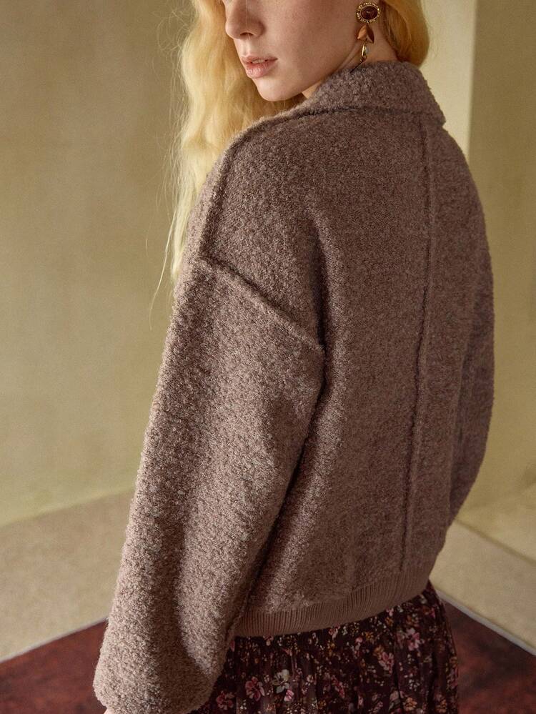 MOTF STUDIO WOMEN'S LOOSE FIT TURNDOWN COLLAR KNITTED CARDIGAN, AUTUMN/WINTER