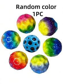 Zazumi 1PC 2.6Inch Moonstone Bouncy Ball Crystal Clear Pattern Stress Relief Office Desk Toy Party Favor Novelty Collectible Christmas Stocking Stuffer Birthday Gift