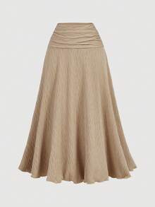 SHEIN MOD 2件套 女士提花吊带上衣和裙子 - 咖啡棕 - 查看 7