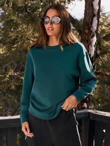 GLOWMODE Modal Fleece Soft Warm Oversized Long Sleeve Sweatshirt Daily Casual Fall Winter