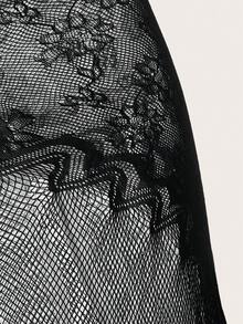 Sleeveless Semi-Transparent Halter Flare Dress, Body-Hugging, Sexy Women's Nightgown Mesh Dress, Suitable For Parties, Nightclubs, Gatherings For Going Out - Black - View 3