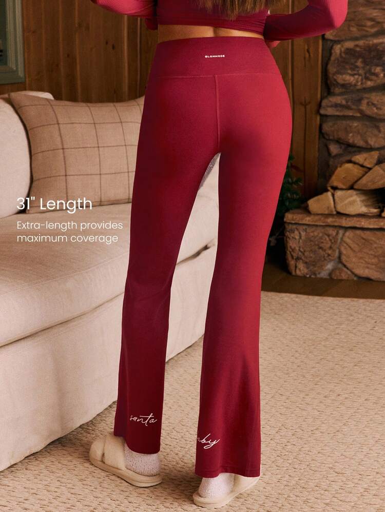 31" FeatherFit™ Merry Mode Soft Stretchy Sweat-Wicking Flared Leggings Holiday Christmas Outdoors Yoga Pilates Studio Wear Spring Summer