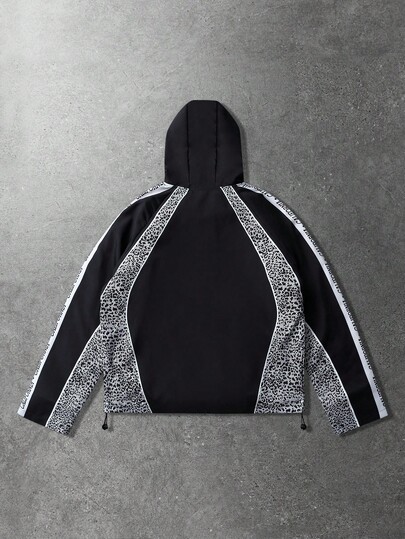 Street Life Veste à capuche décontractée à manches longues imprimée pour hommes