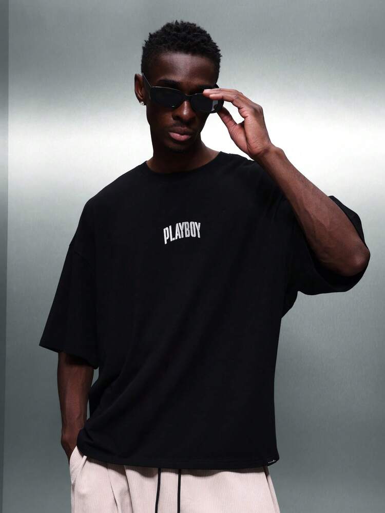 PLAYBOY X SUMWON Boxy Fit Tee With Baroque Frame Print