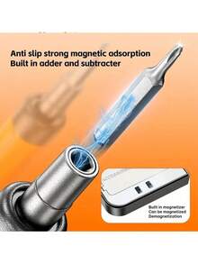 46-In-1 Cordless Electric Screwdriver Set With 38 Magnetic Precision Drill Bits, Rechargeable Lithium Battery With USB Power, Multipurpose Repair Tool Kit For Smartphones, Laptops, Cameras, Watches, Electronics