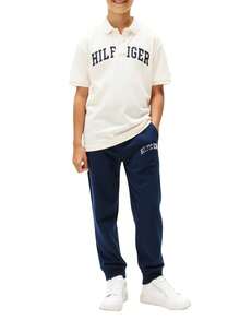 TOMMY HILFIGER KIDS Men's Classic Fit Easy To Match Soft Weekend Training Daily Blue KB0KB09695-C1G - Navy Blue - View 3