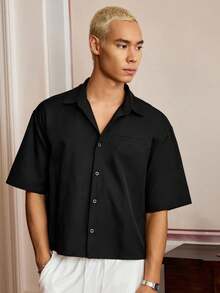 Manfinity VCAY 3pcs/Set Men's Woven Casual Daily Young Loose Short Sleeve Shirts - Multicolor - View 2