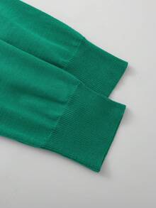 Manfinity Homme Men's Solid Color Hooded Casual Versatile Long Sleeve Cardigan, For Winter - Green - View 3