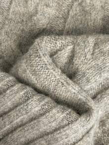 Sweetra Autumn/Winter New Khaki Cable Button Collar Casual Chic Commute Versatile Short Pullover Sweater For Women - Khaki - View 6