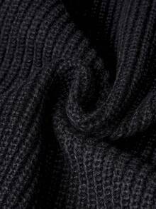 Airaco 女士加大码黑色毛衣背心 - 黑色 - 查看 5