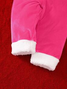 SHEIN Playful Pals 男婴冬季红色圣诞套装外出服男婴服装男婴套装 - 粉色 - 查看 4