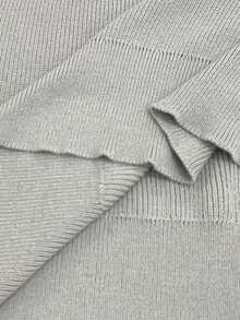 Claim Dot 男士纯色立领宽松长袖套头毛衣，秋冬款 - 淺灰色 - 查看 8