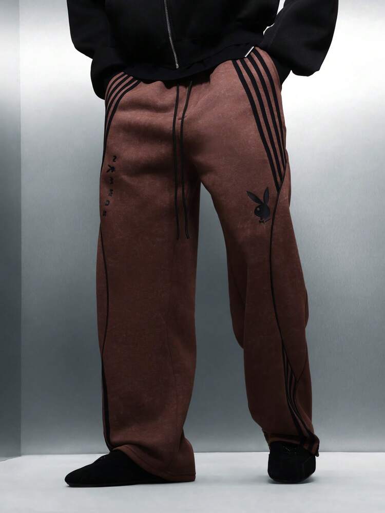 PLAYBOY X SUMWON Lässige Jogginghose mit Seitenstreifen