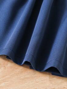 Elladie kids Young Girl Fashionable Pleated Mini Skirt, Suitable For Spring/Summer - Royal Blue - View 4