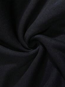 SHEIN 女士休闲字母印花卫衣，秋冬款 - 黑色 - 查看 4