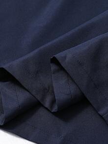 青少年男童黑色极简主义宽松撞色字母印花连帽衫和运动裤套装，休闲校园/运动/户外舒适柔软面料运动服，适合秋冬季穿着 - 黑色 - 查看 8