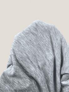 SHEIN Women's Bow Embroidery Contrast Color Patchwork Sweatshirt - Light Grey - View 6