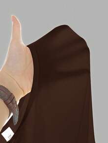 Coolane Tween Girls Winter Solid Ruched Side Crop Tee,Christmas/New Year/Thanksgiving/Party/Elegant/Chic - Brown - View 7