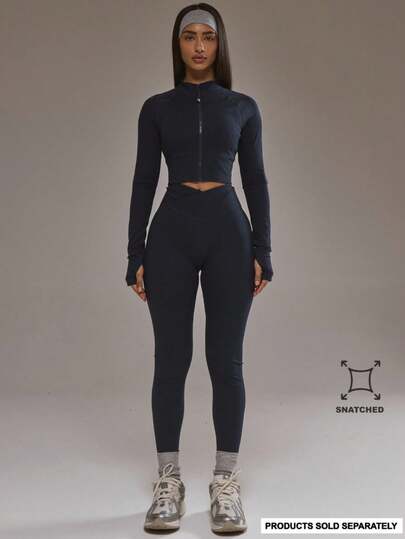 Musera Sport Conjunto de leggings con cruce delantero, solo parte inferior, para pádel, otoño e invierno, ropa deportiva, gimnasio, entrenamiento, aleación