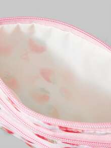 ROMWE Kawaii 1pc Fashionable Strawberry Design Portable Handheld Multi-Layer Coin Purse - Pink - View 4