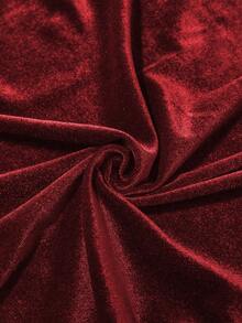 Cravure 大码女式梭织常规秋冬奢华派对灯笼袖交叉V领收腰绿色连衣裙