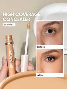 SHEGLAM Like Magic 12Hr Full Coverage Concealer-Honey  Matte Liquid Concealer Long Lasting Brightening Color Corrector Weightless All-Day Long Lasting Hydrating Concealer Brand Beauty Makeup Face Paint Cosmetic For Women Girls Perfect For Winter Spring Ideal For Y2K Fancy Fashion Suitable For Birthday Gift Party Ready Best Color - Honey - View 1